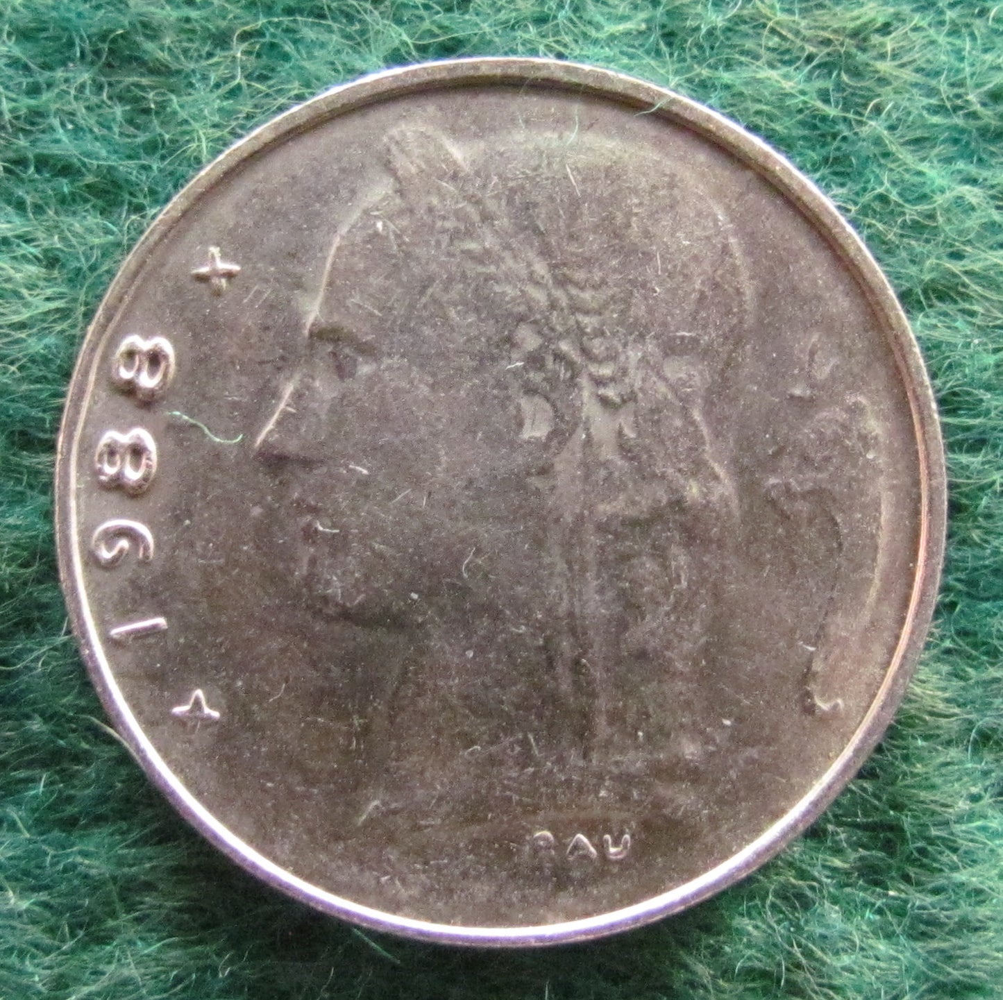 Belgium 1988 1 Franc Coin - Circulated