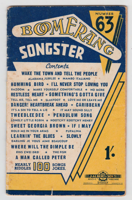 Boomerang Songster No. 63
