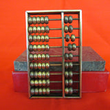 Brass Abacus With Green Stone Stand In Original Box