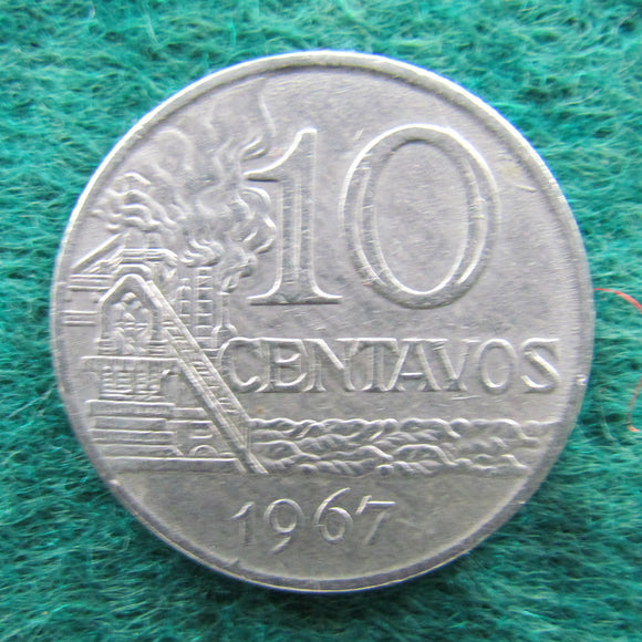Brazil 1967 10 Centavos Coin - Circulated