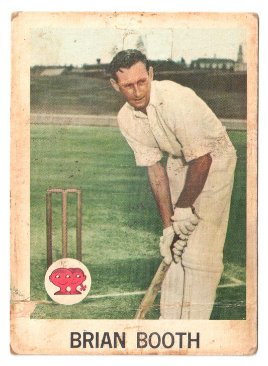 Scanlens 1965 Cricket Card #17 - Brian Booth