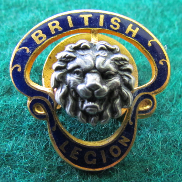 British Legion Gilt Button Hole Badge Mid Century