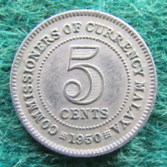 Malaya 1950 Five Cent King George VI Coin