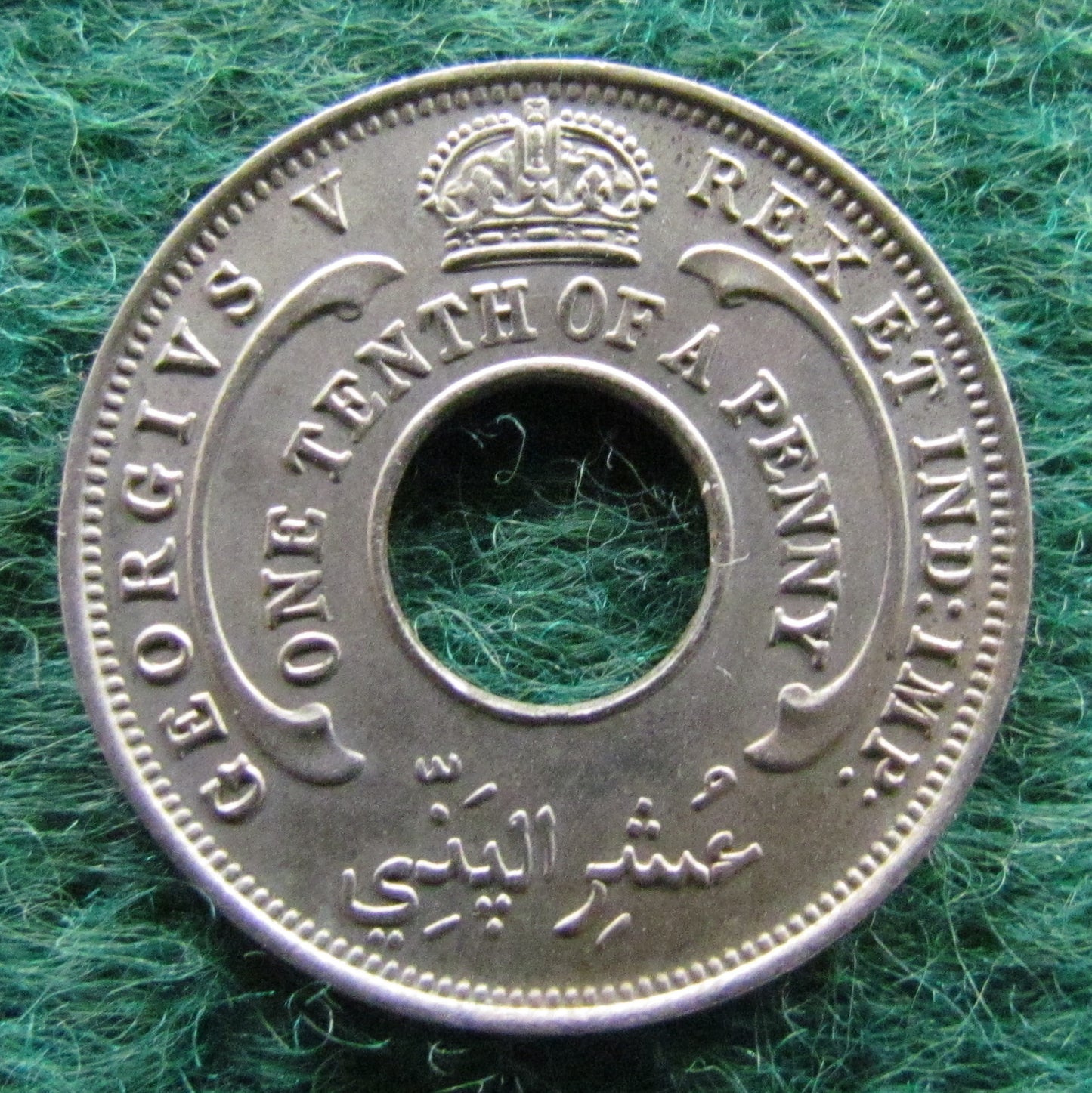 British West Africa 1928 1/10 One Tenth Of A Penny King George V Coin - Circulated