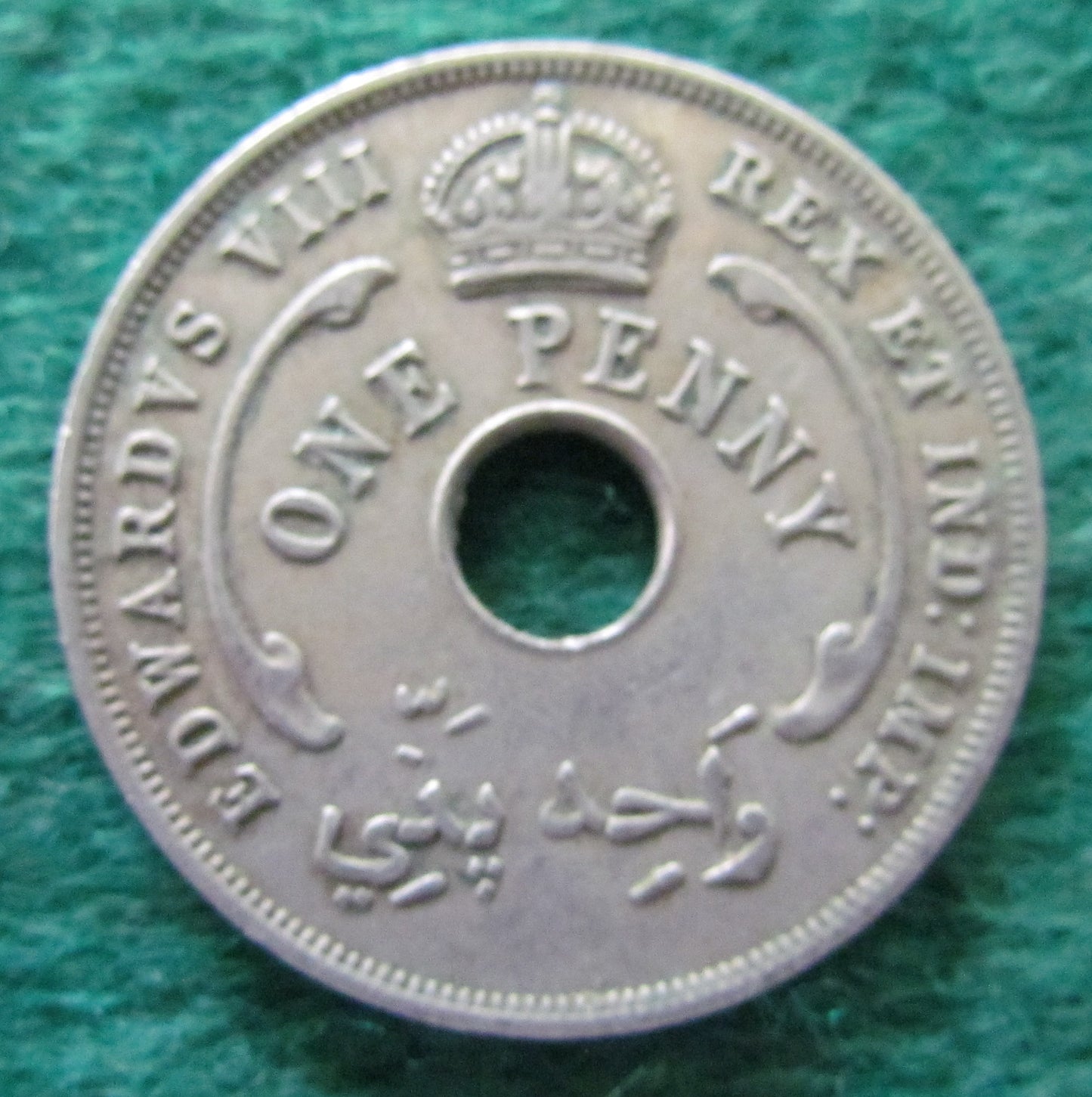 British West Africa 1936 Penny King George V Coin - Circulated