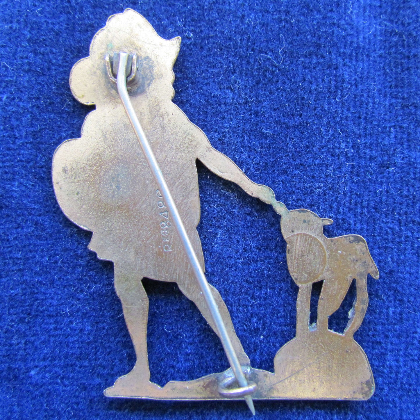 Brass Mary Had A Little Lamb Brooch Registration Number 8486