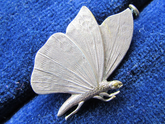 Unmarked Silver Butterfly Brooch