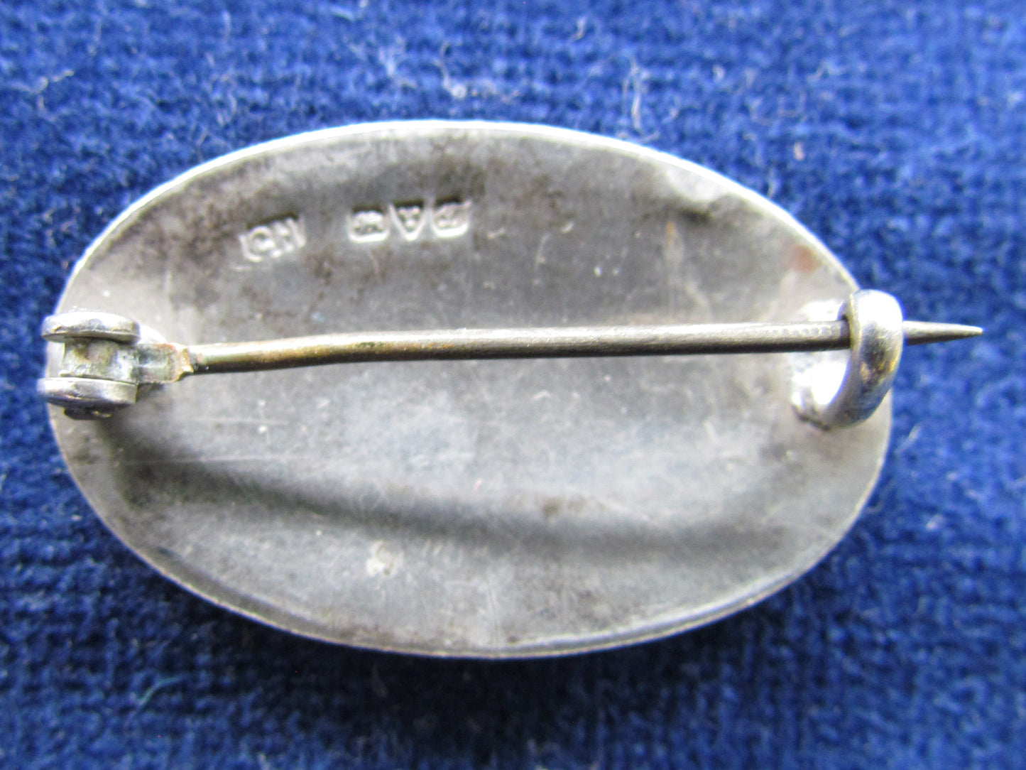 Silver Oval Enanelled Brooch By Charles Horner Hallmarked Chester 1911