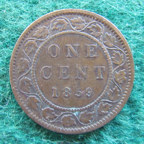 Canada 1859 1 Cent Queen Victoria Coin