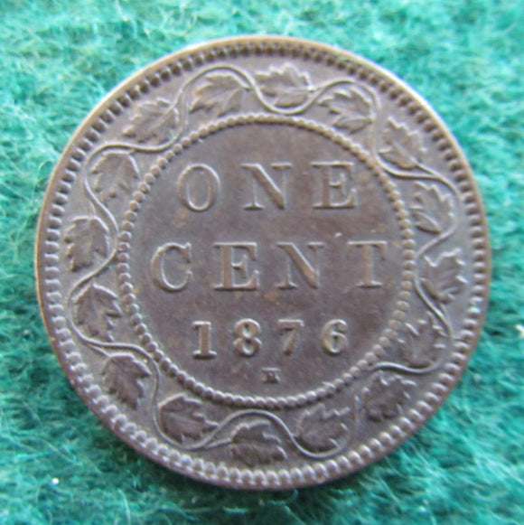 Canada 1876 H 1 Cent Queen Victoria Coin
