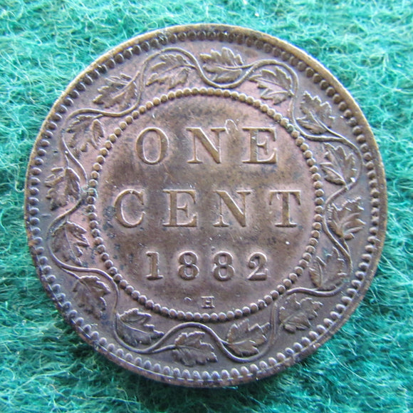 Canada 1882 H 1 Cent Queen Victoria Coin