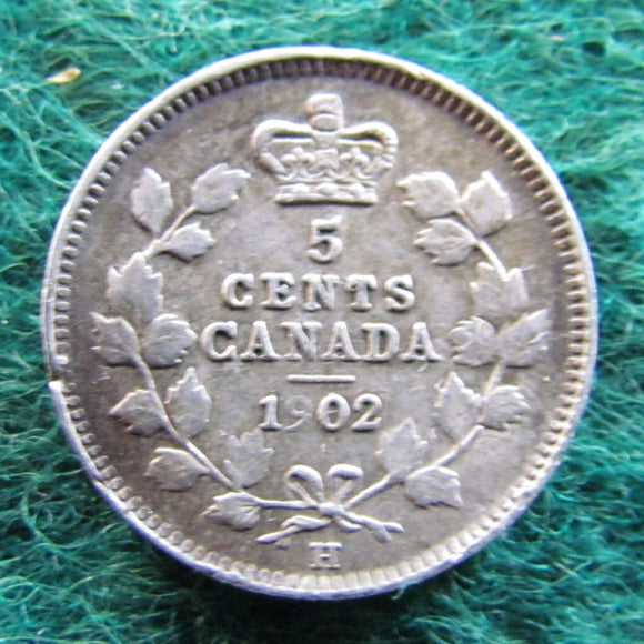 Canada 1902 5 Cent King Edward VII Coin