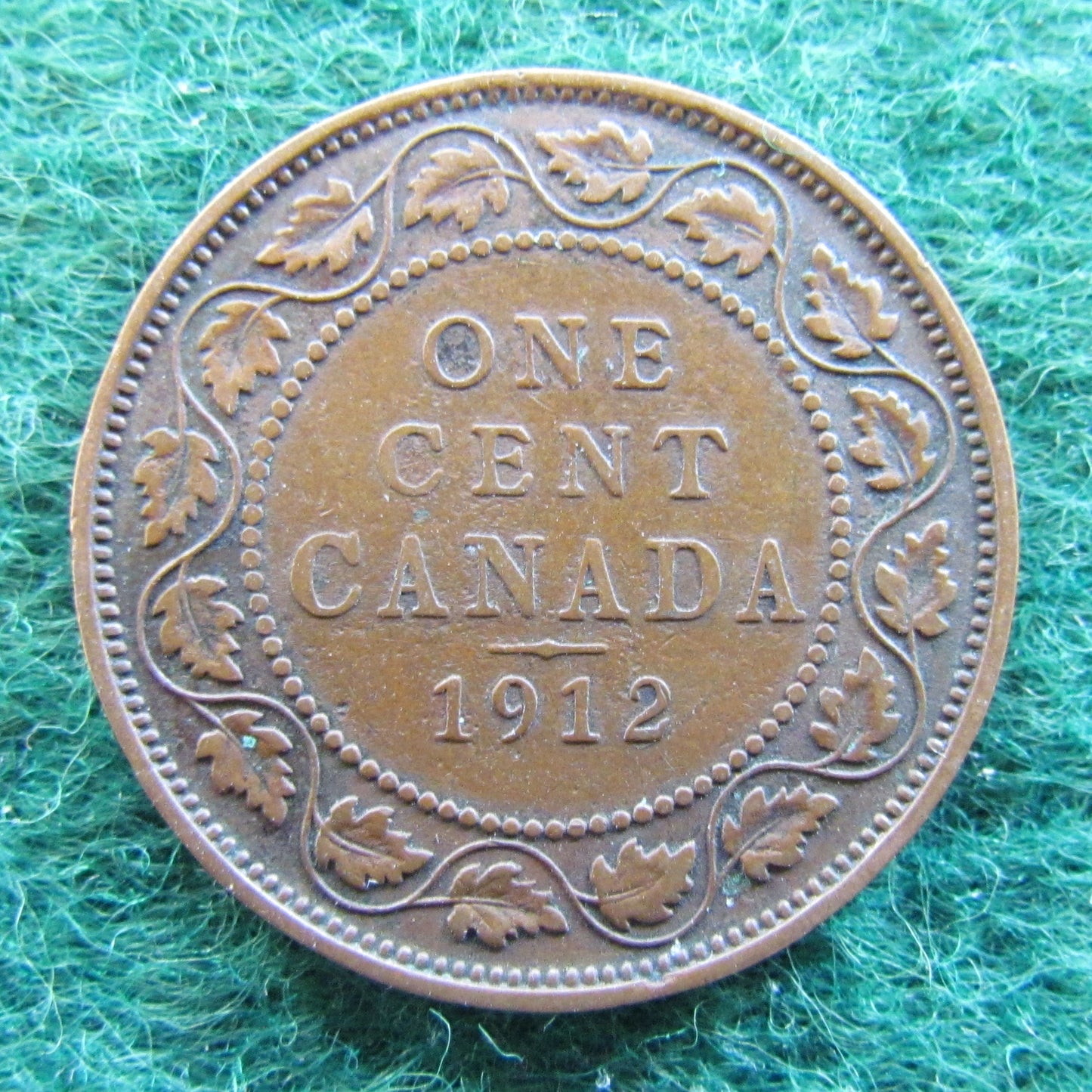 Canada 1912 1 Cent King George V Coin