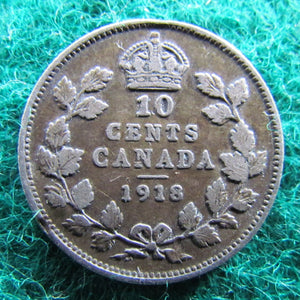 Canada 1918 10 Cent King George V Coin