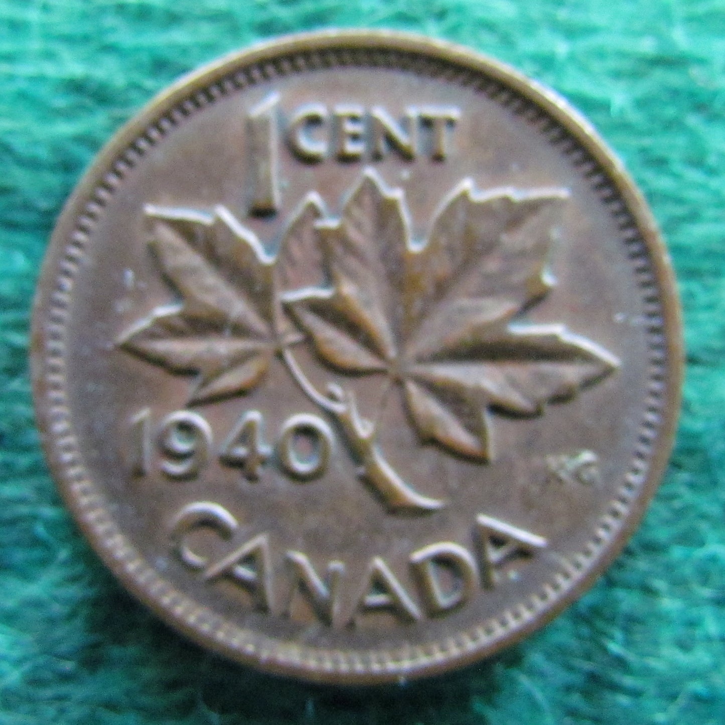 Canada 1940 1 Cent King George VI Coin - Circulated