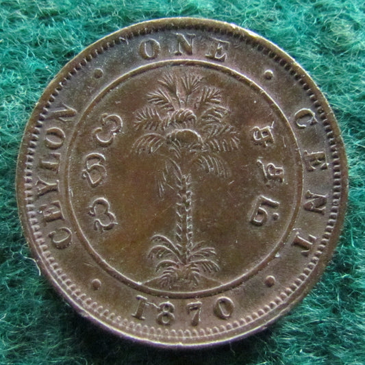 Ceylon 1870 1 Cent Coin