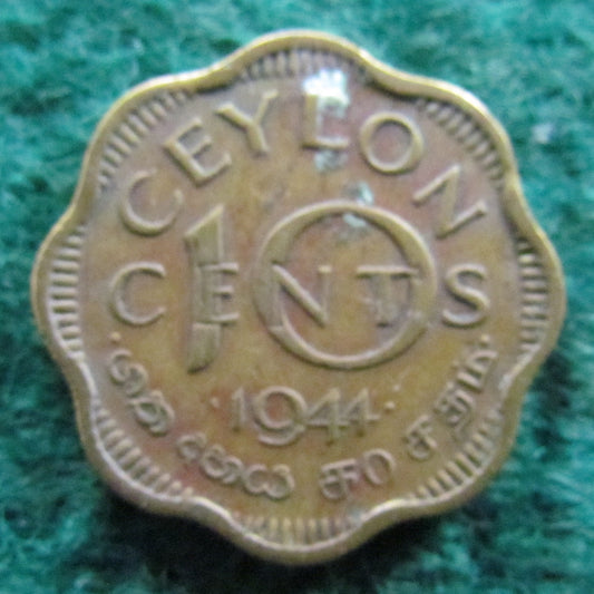 Ceylon 1944 10 Cent Coin