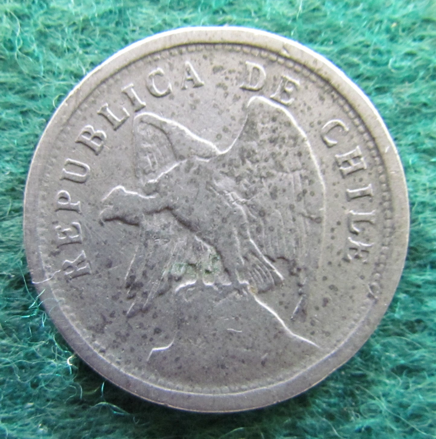 Chile 1924 S 20 Centavos Coin - Circulated