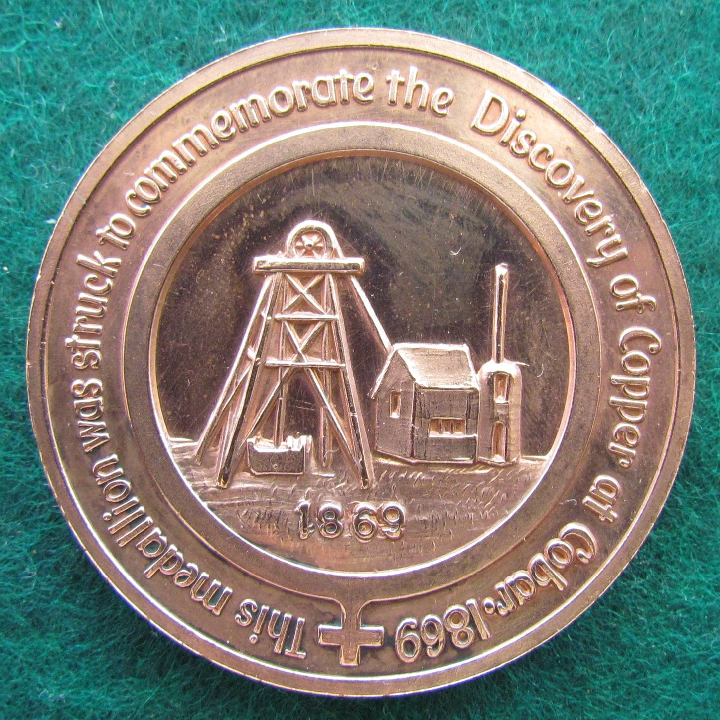 Cobar Copper Centenary 1869 - 1969 Medallion
