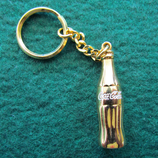 Coca Cola Keyring Gilt Metal