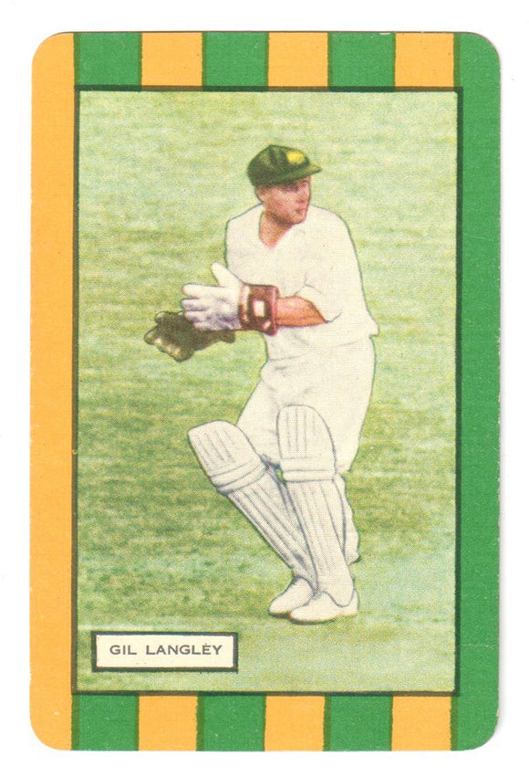 Coles 1953 Cricket Card - Gil Langley - Australia