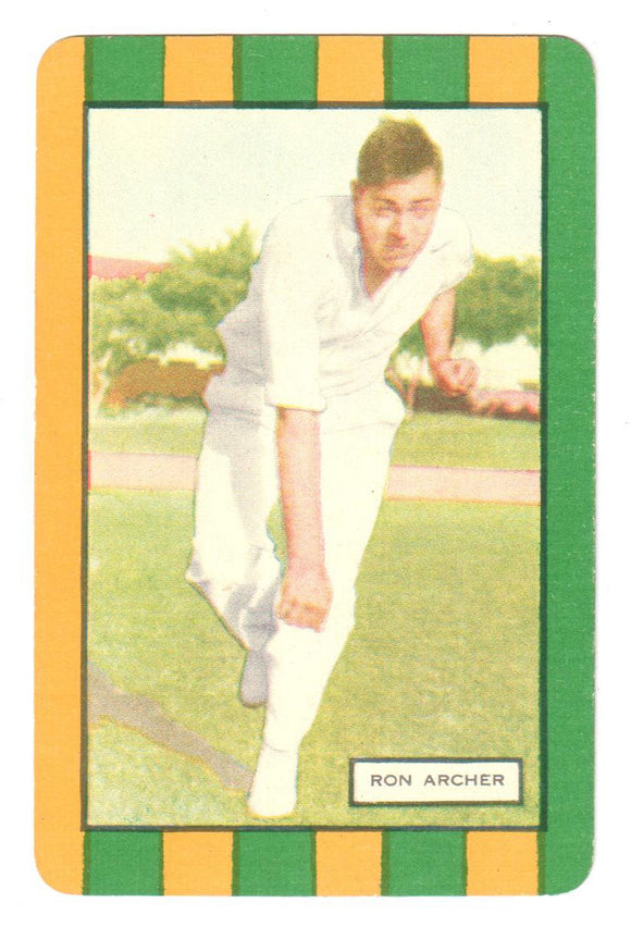 Coles 1953 Cricket Card - Ron Archer - Australia