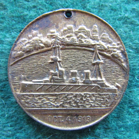 The First Visit Of The Commonwealth Fleet To Sydney Medallion 1913