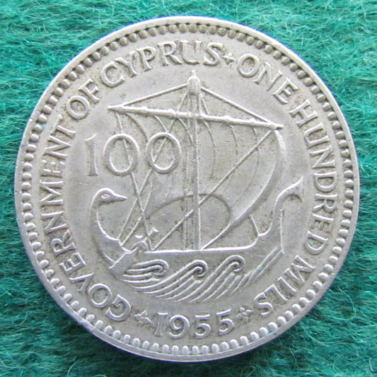 Cyprus 1955 100 Mils Coin - Circulated