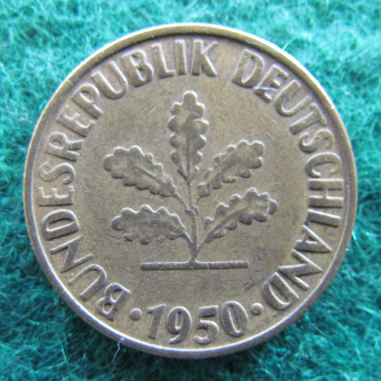 Germany 1950 G 10 Pfennig Coin - Circulated