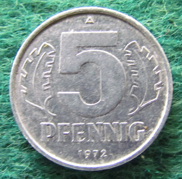 DDR East German 1972 A 5 Pfennig Coin - Circulated