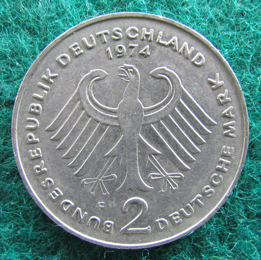 Germany 1974 2 Deutsche Mark Coin - Circulated