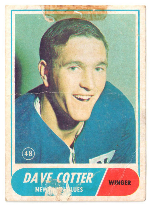 Scanlens 1969 A Grade NRL Football Card  #48 - Dave Cotter - Newtown Blues