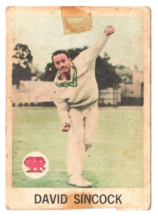Scanlens 1965 Cricket Card #01 - David Sincock