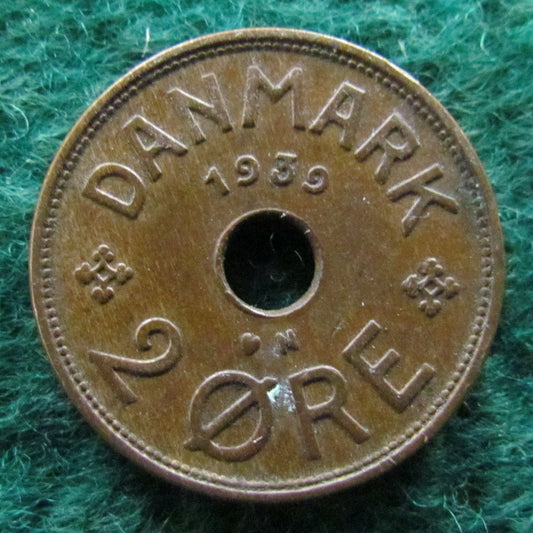 Denmark 1939 2 Ore Coin - Circulated