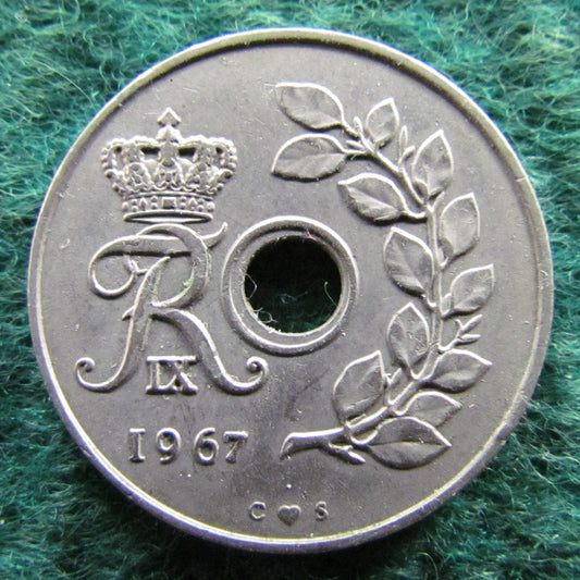 Denmark 1967 25 Ore Coin - Circulated