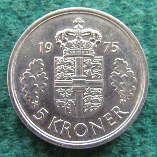 Denmark 1975 5 Kroner Coin Queen Margrethe II