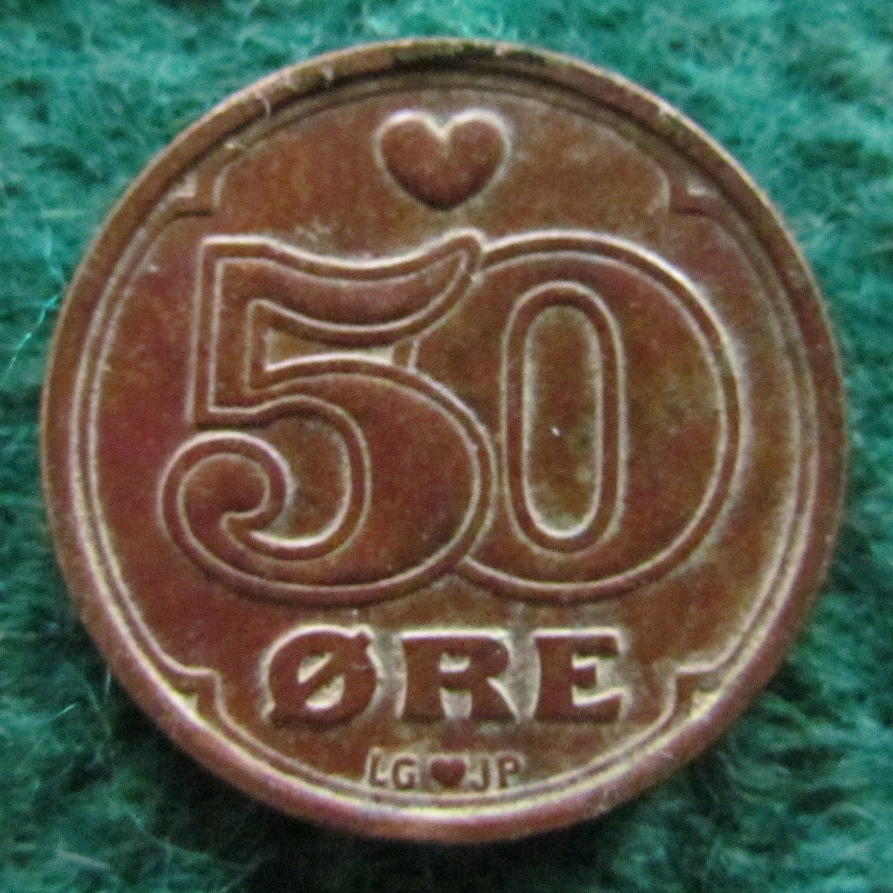 Denmark 1990 50 Ore Coin - Circulated – Gumnut Antiques