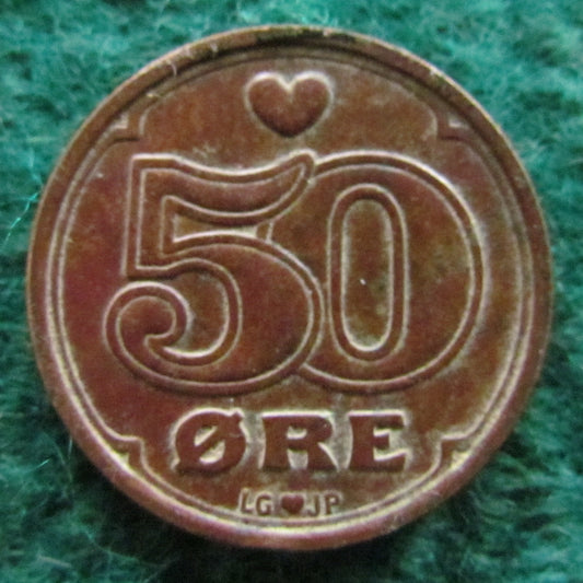 Denmark 1990 50 Ore Coin - Circulated