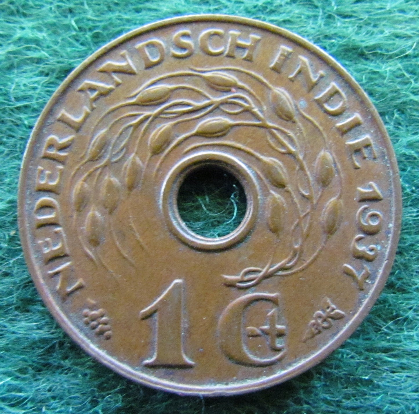Dutch East Indies 1937 1 Cent Coin