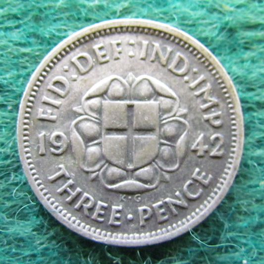 GB British UK English 1942 Threepence King George VI Coin