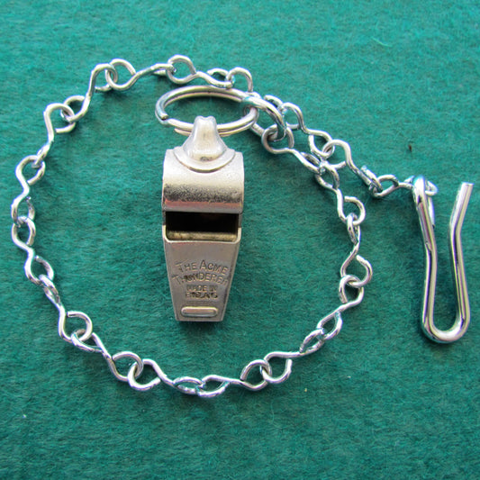 Acme Thunderer English Police Bobbies Whistle With Chain Lanyard