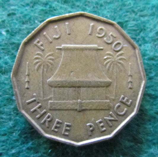 Fiji 1950 Three Pence King George VI Coin
