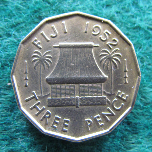Fiji 1952 Three Pence King George VI Coin