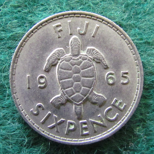 Fiji 1965 Sixpence Queen Elizabeth II Coin
