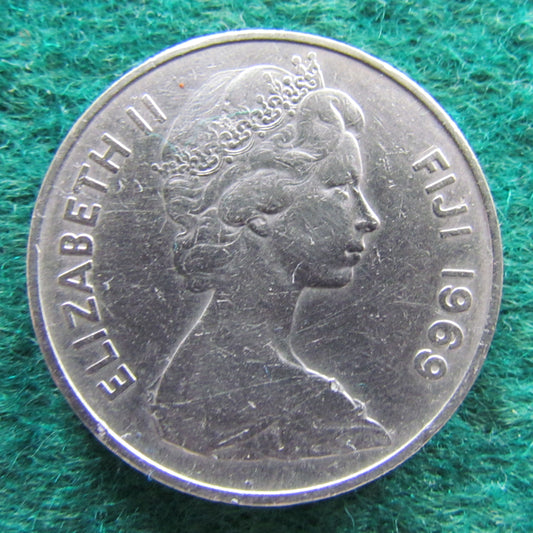 Fiji 1969 20 Cent Queen Elizabeth Coin