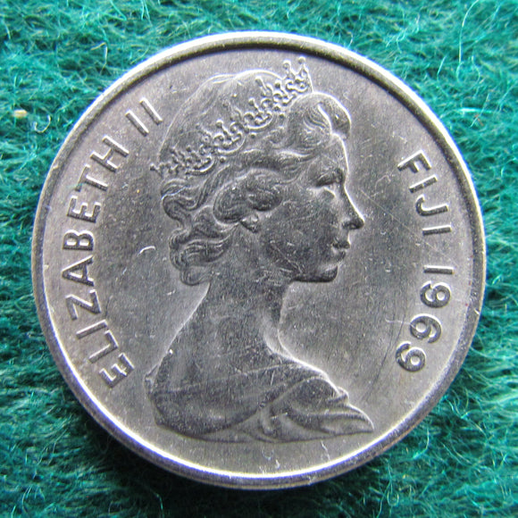 Fiji 1969 5 Cent Queen Elizabeth Coin
