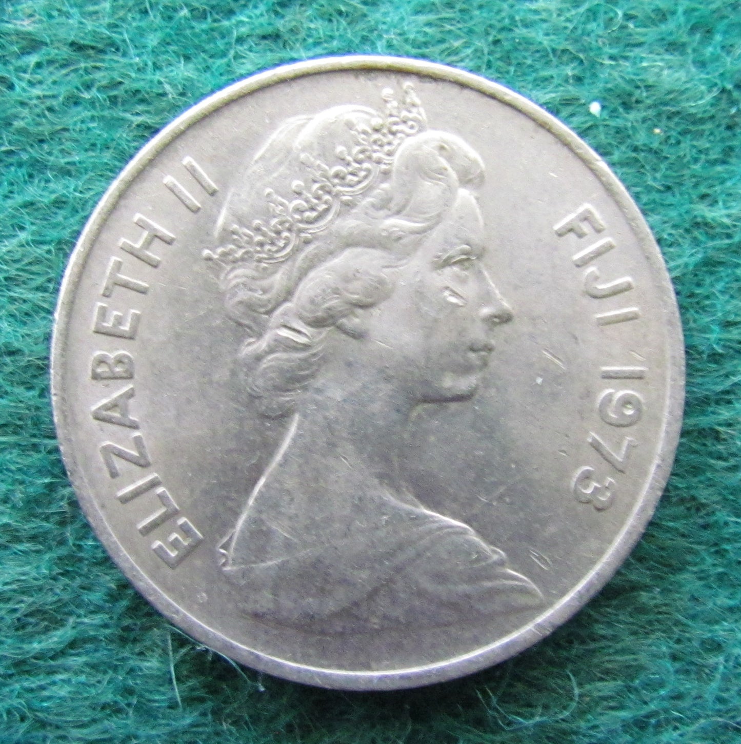 Fiji 1973 10 Cent Queen Elizabeth Coin