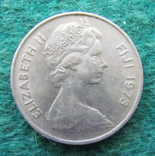 Fiji 1973 10 Cent Queen Elizabeth Coin
