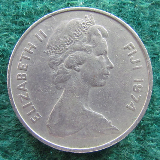 Fiji 1974 20 Cent Queen Elizabeth Coin