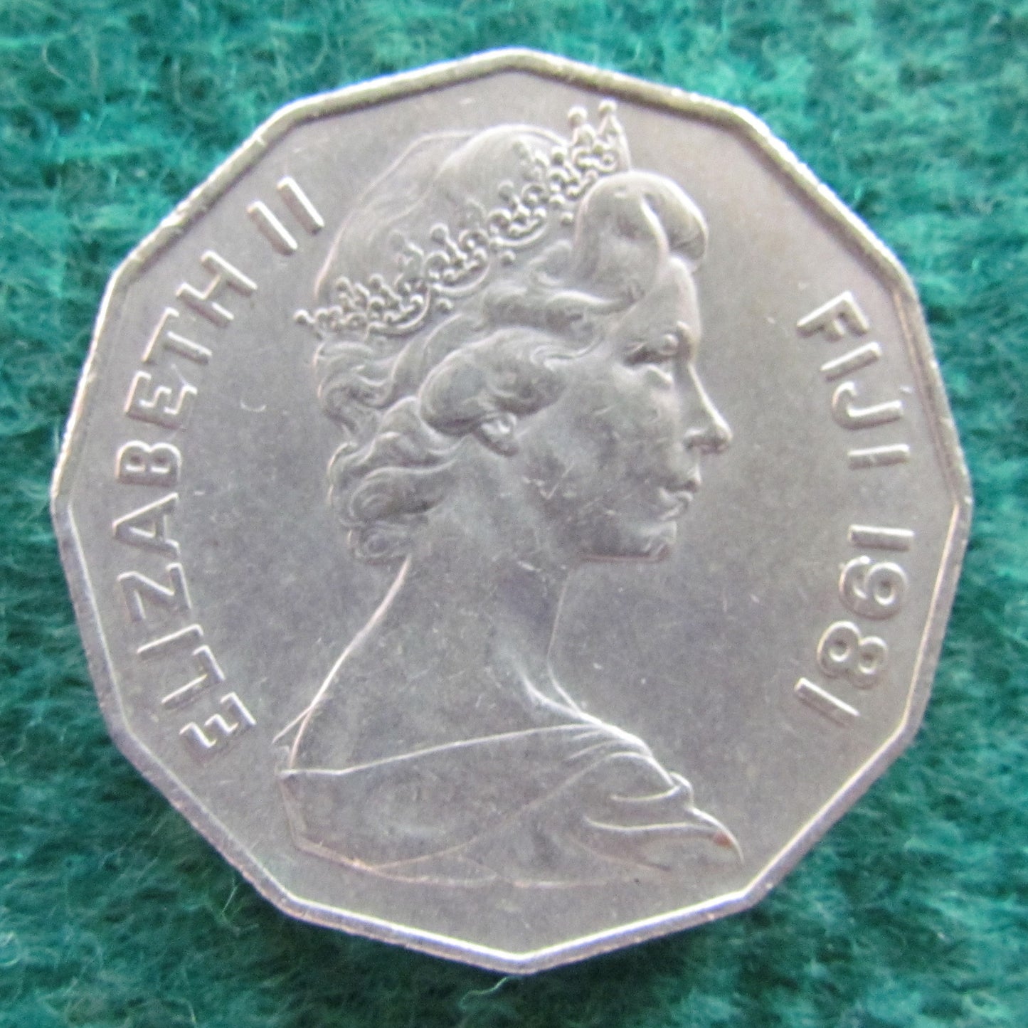 Fiji 1981 50 Cent Queen Elizabeth II Coin